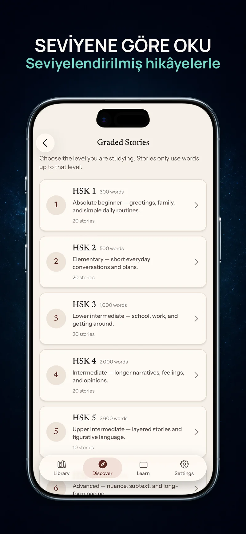 HSK seviyelerine göre düzenlenmiş ChineseBoo hikâyeleri